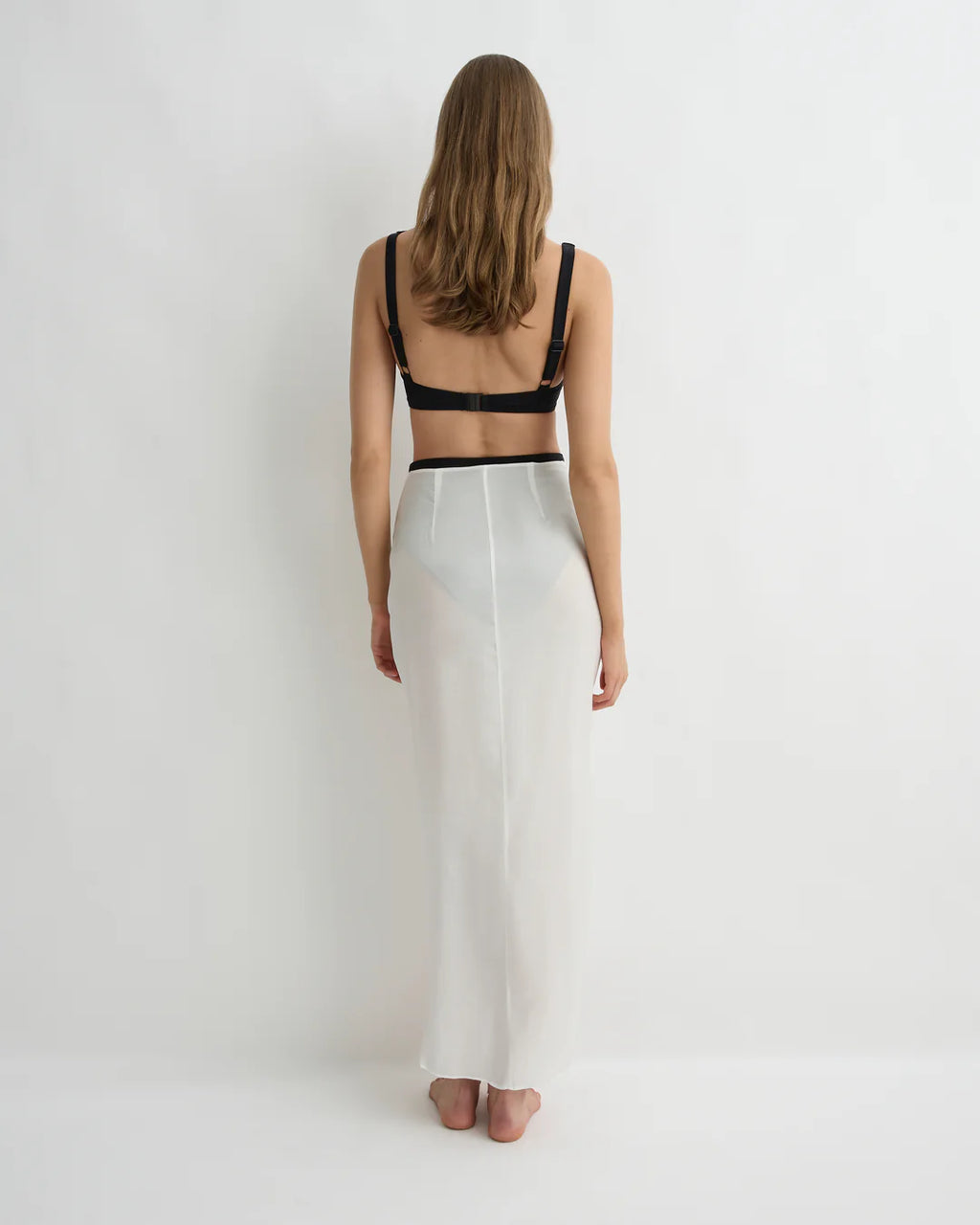 Cremona Tie-Front Sarong White