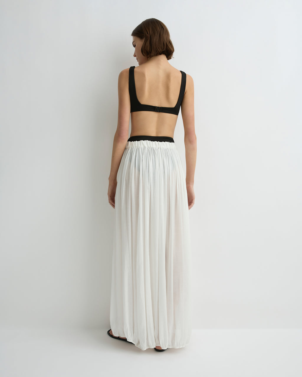 Cremona Balloon Skirt White