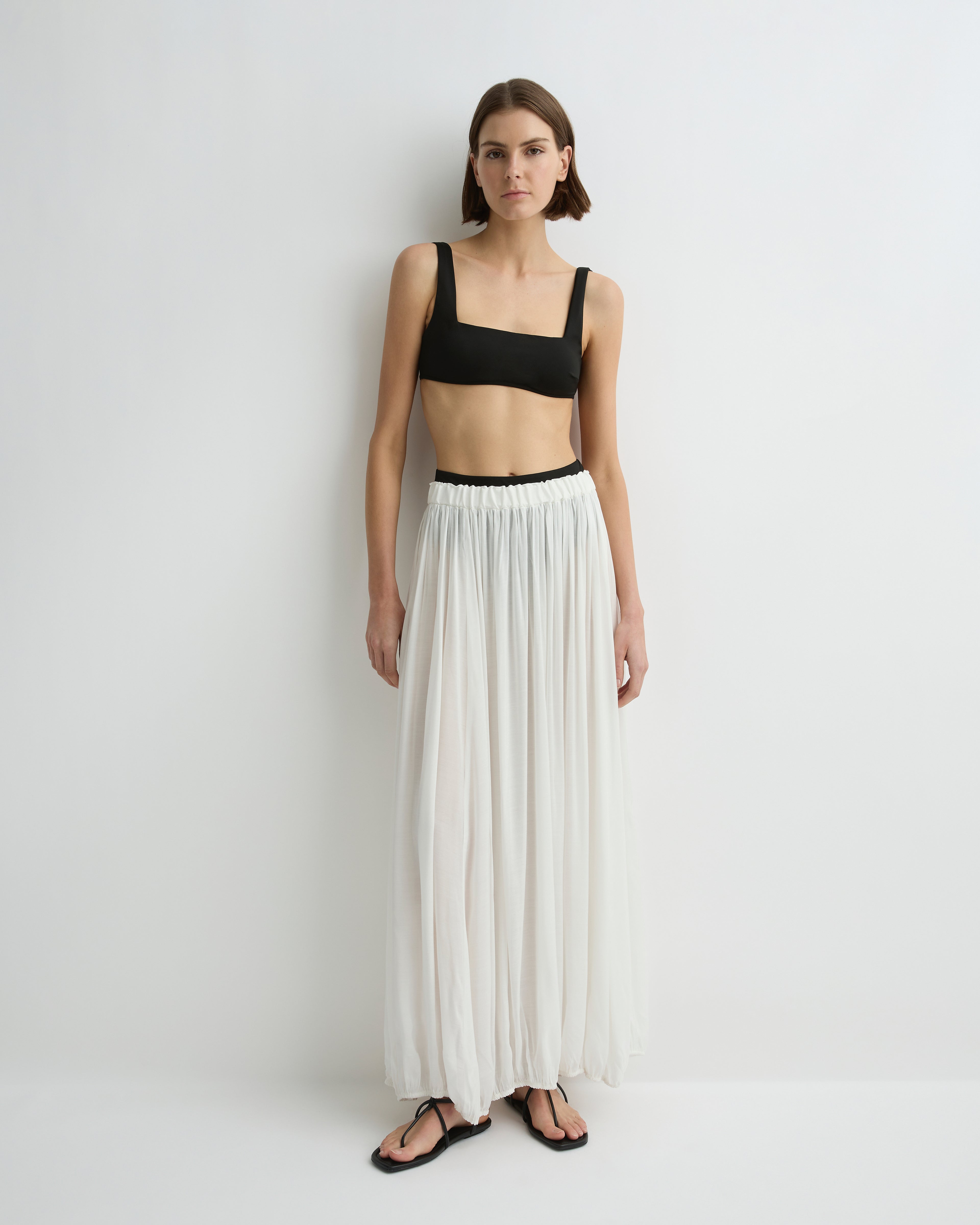 Cremona Balloon Skirt White