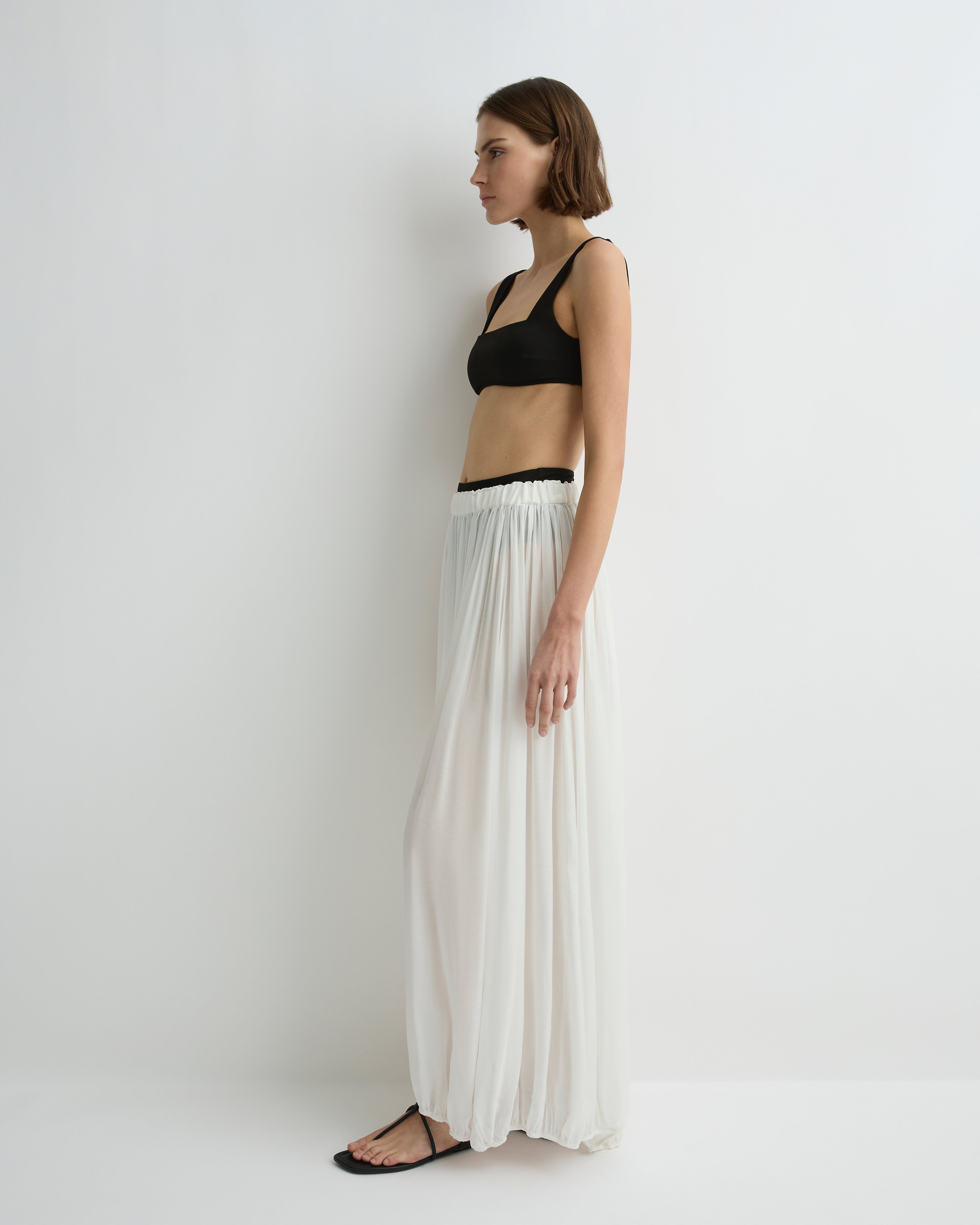 Cremona Balloon Skirt White