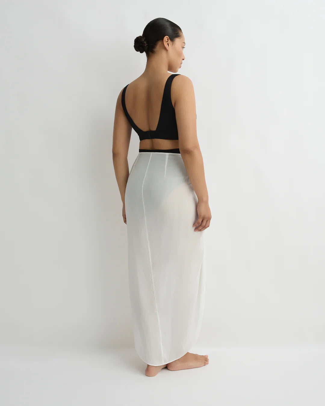 Cremona Tie-Front Sarong White