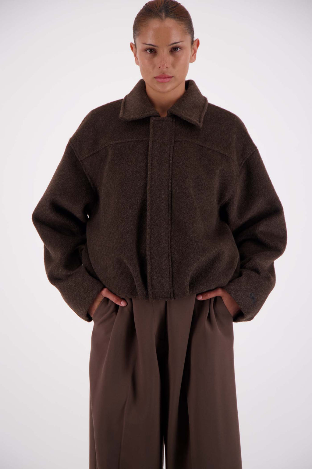 Bailey Bomber Jacket Brown