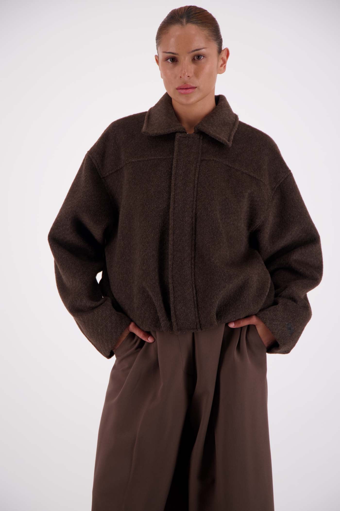 Bailey Bomber Jacket Brown