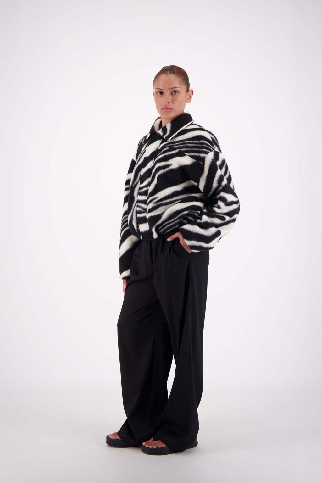 Bailey Bomber Jacket Zebra