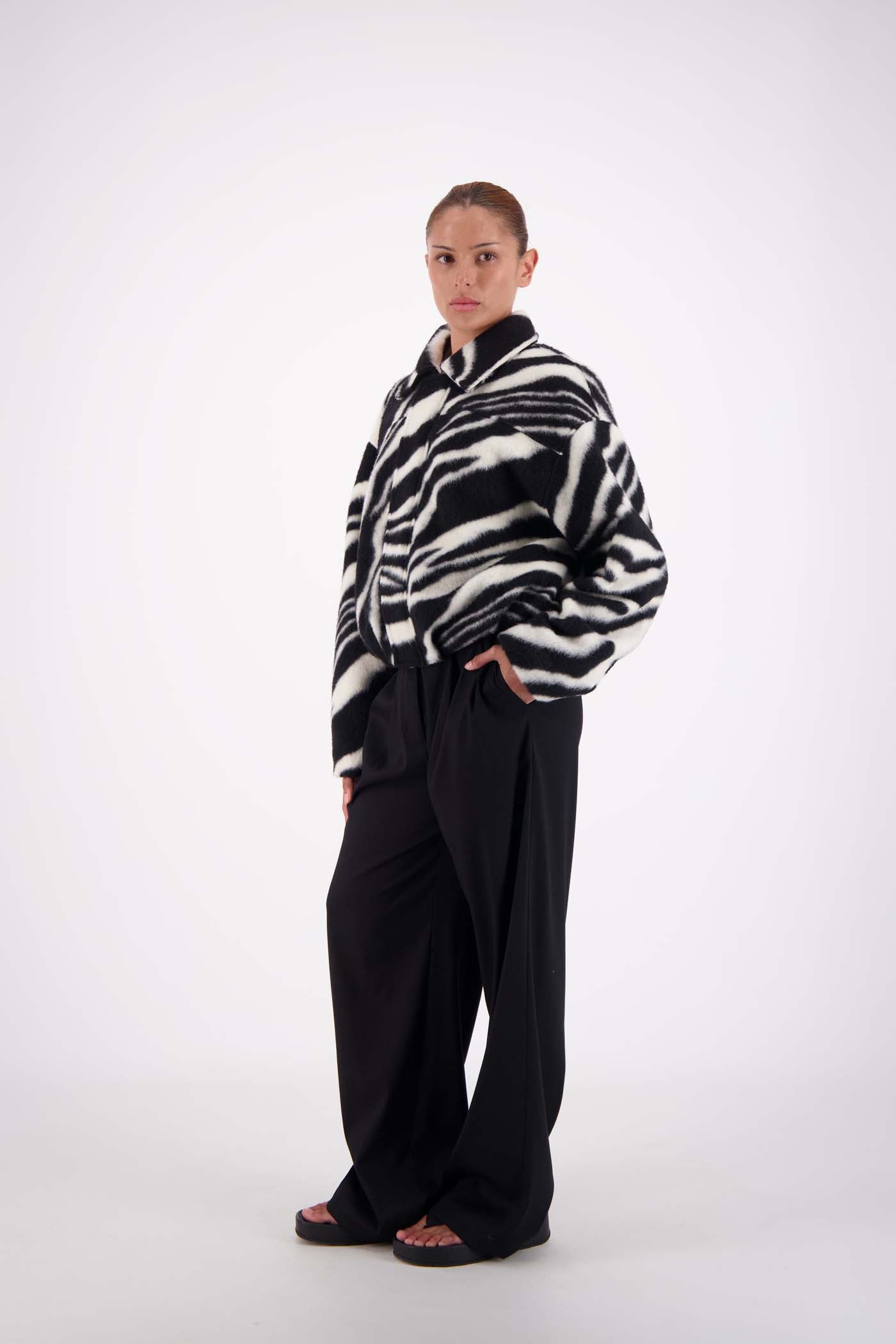 Bailey Bomber Jacket Zebra