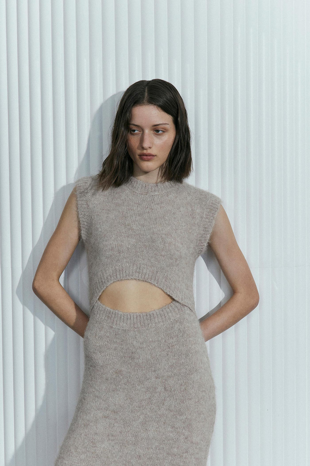 Chiara Knitted Dress Oat