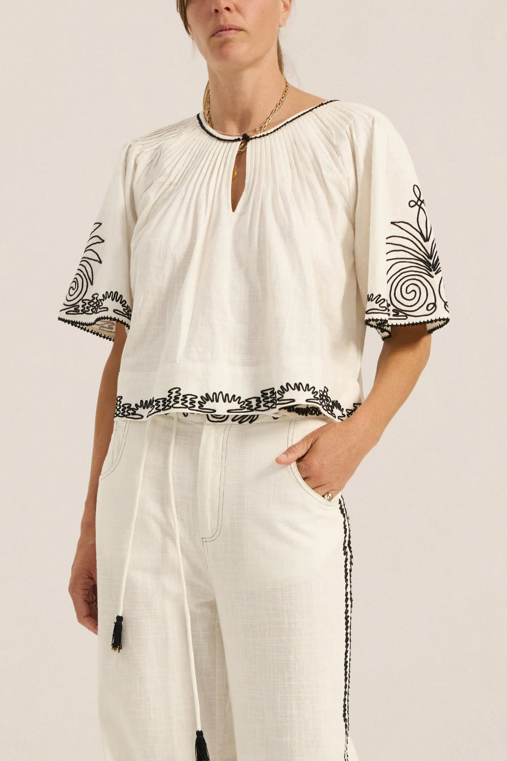 Calliope Dori Embroidery Top