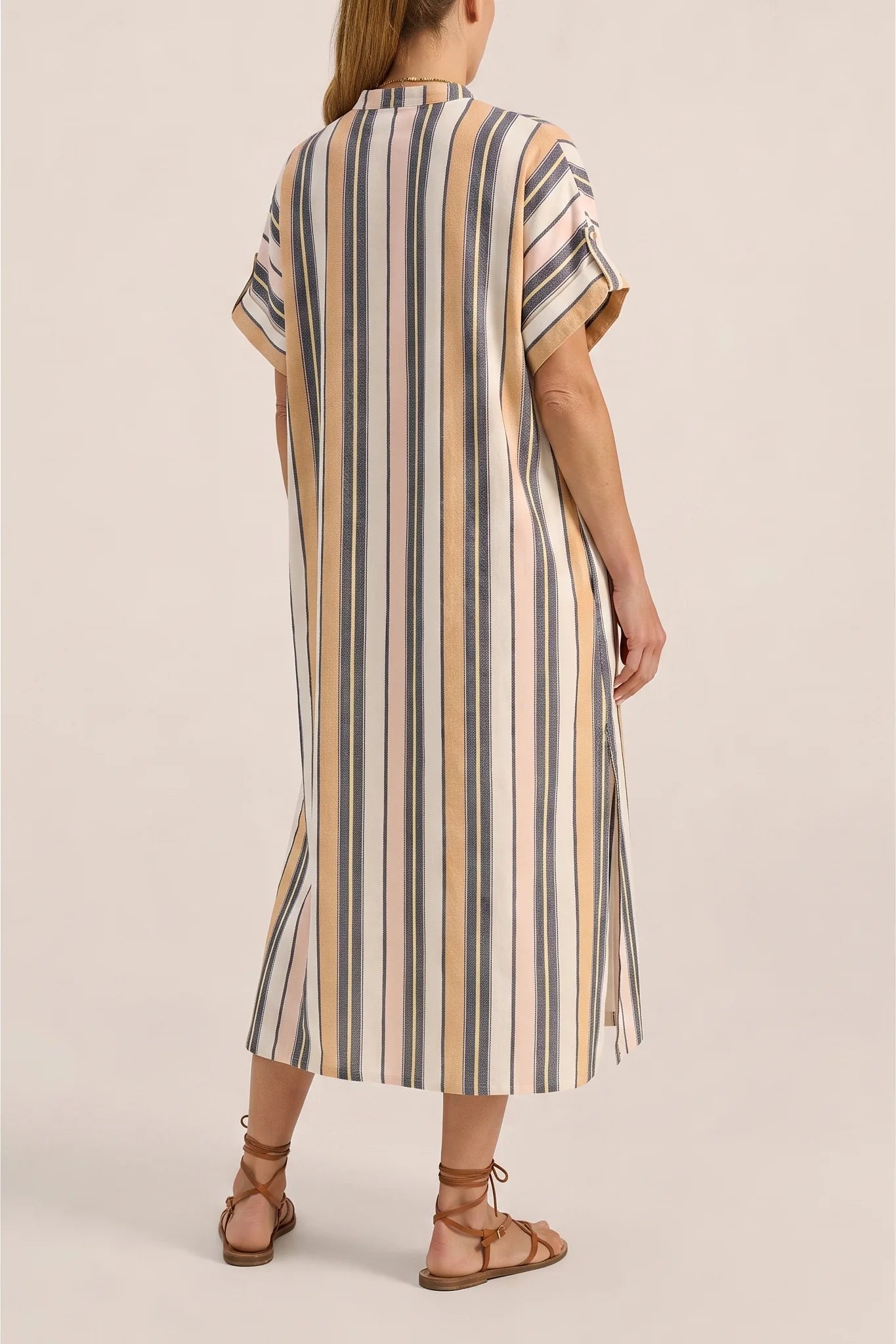 Castor Blue Fez Stripe Caftan