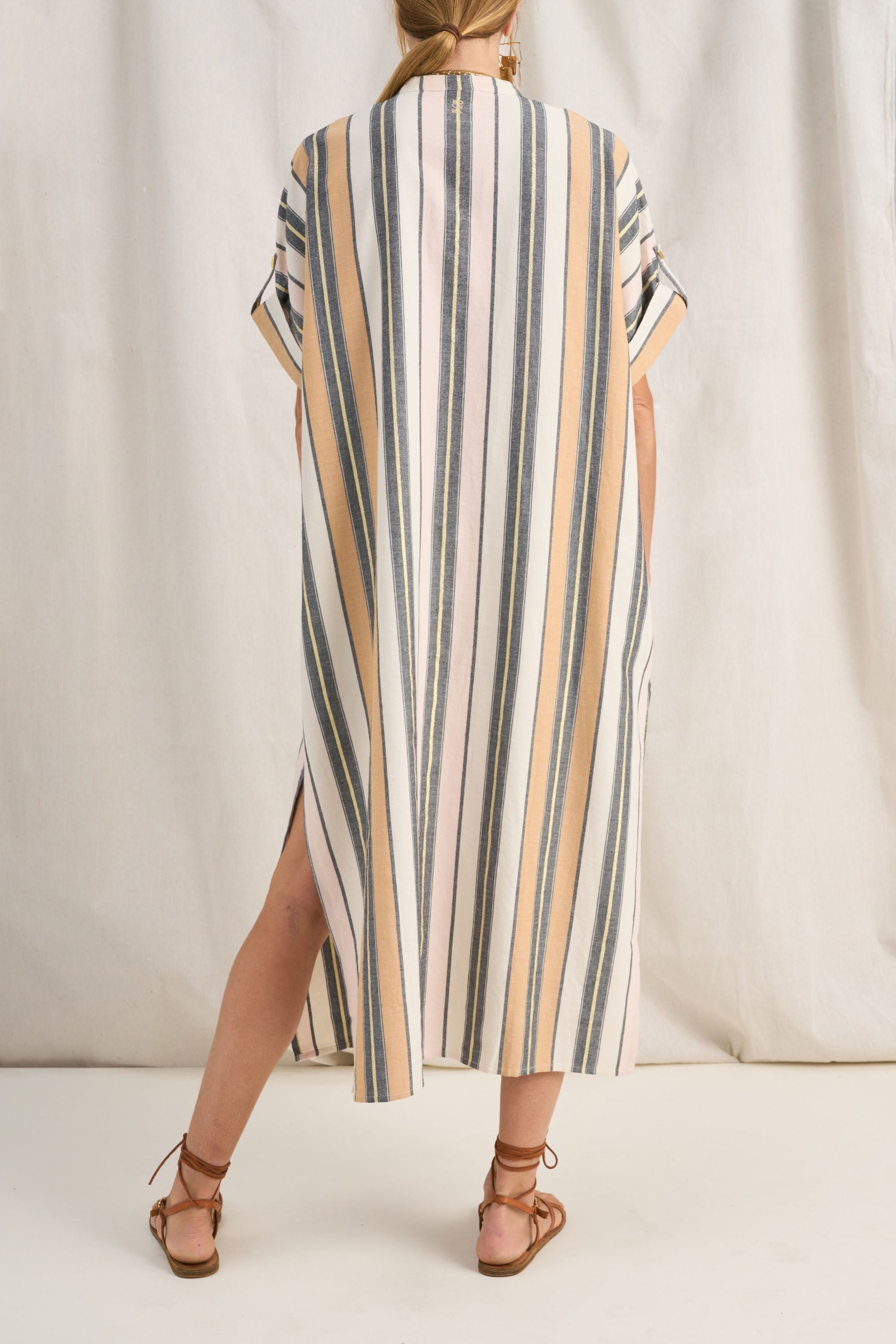 Castor Blue Fez Stripe Caftan