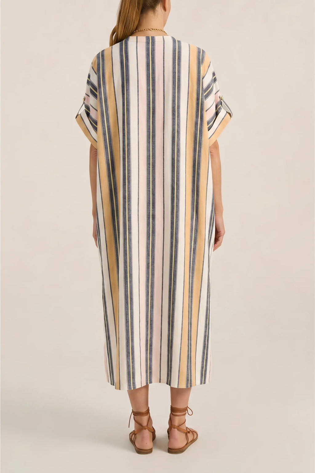 Castor Blue Fez Stripe Caftan