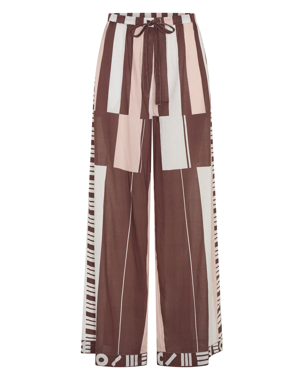 Clio Pink & Brown Sarong Pants