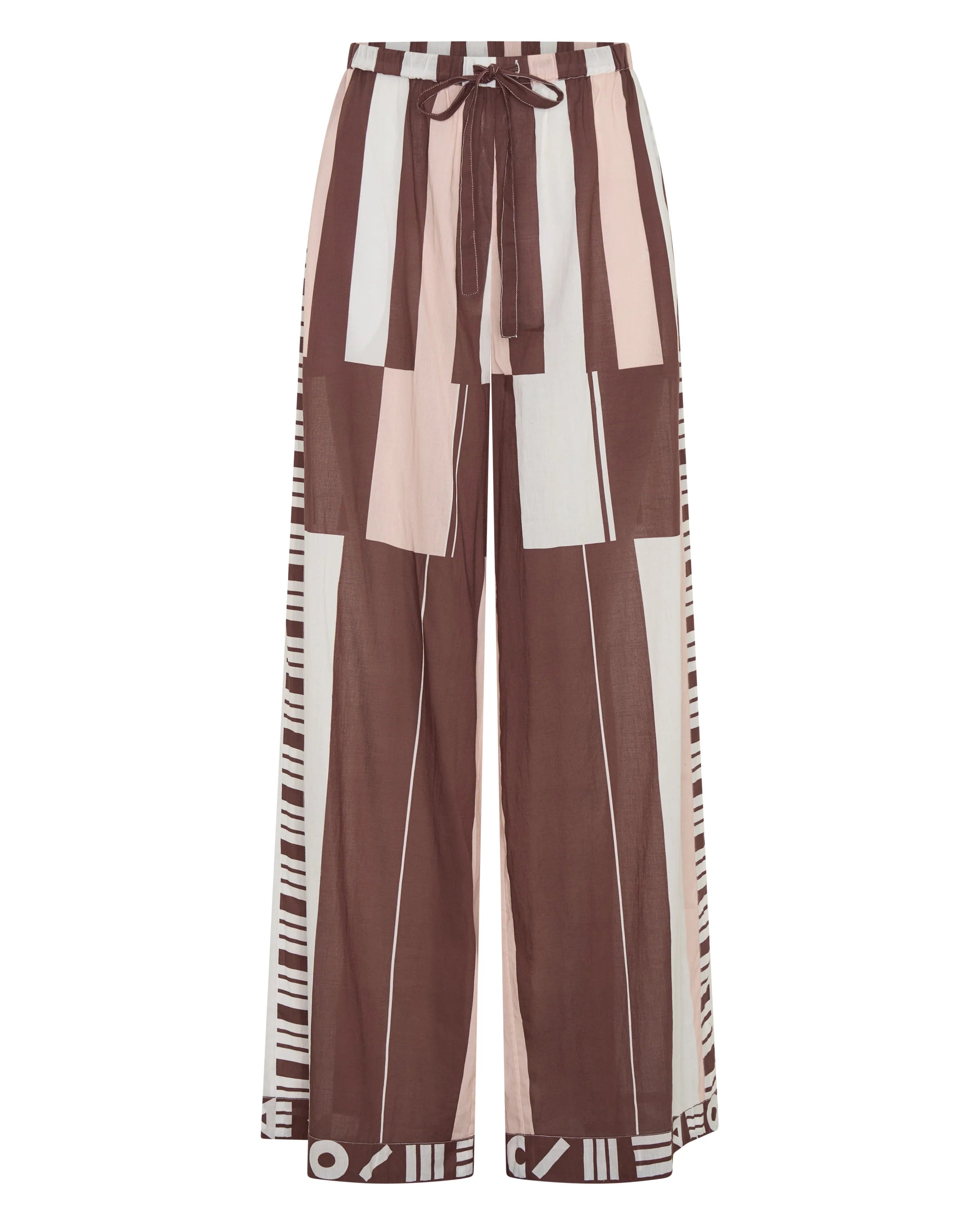 Clio Pink & Brown Sarong Pants