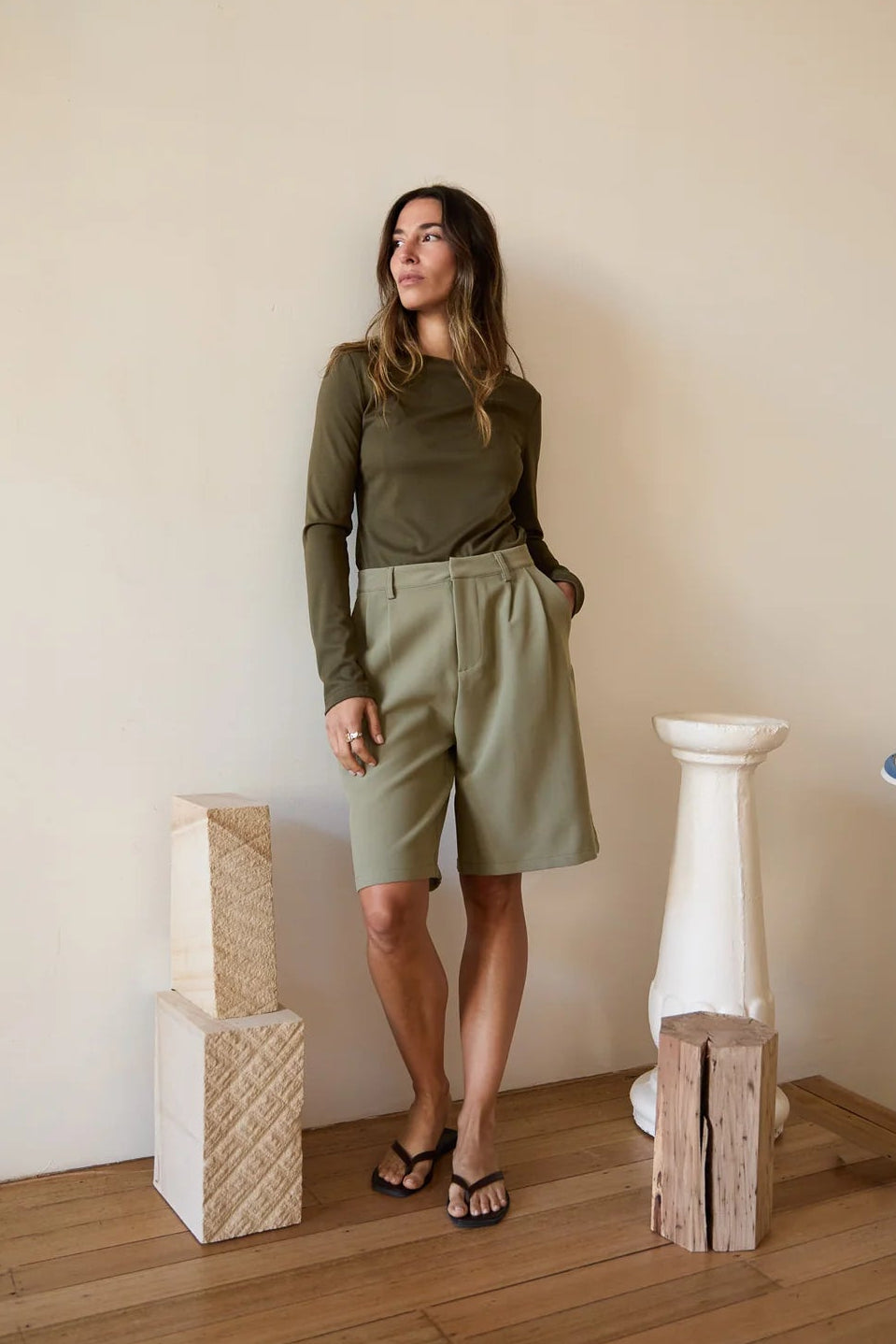 Estelle Bermuda Shorts Sage