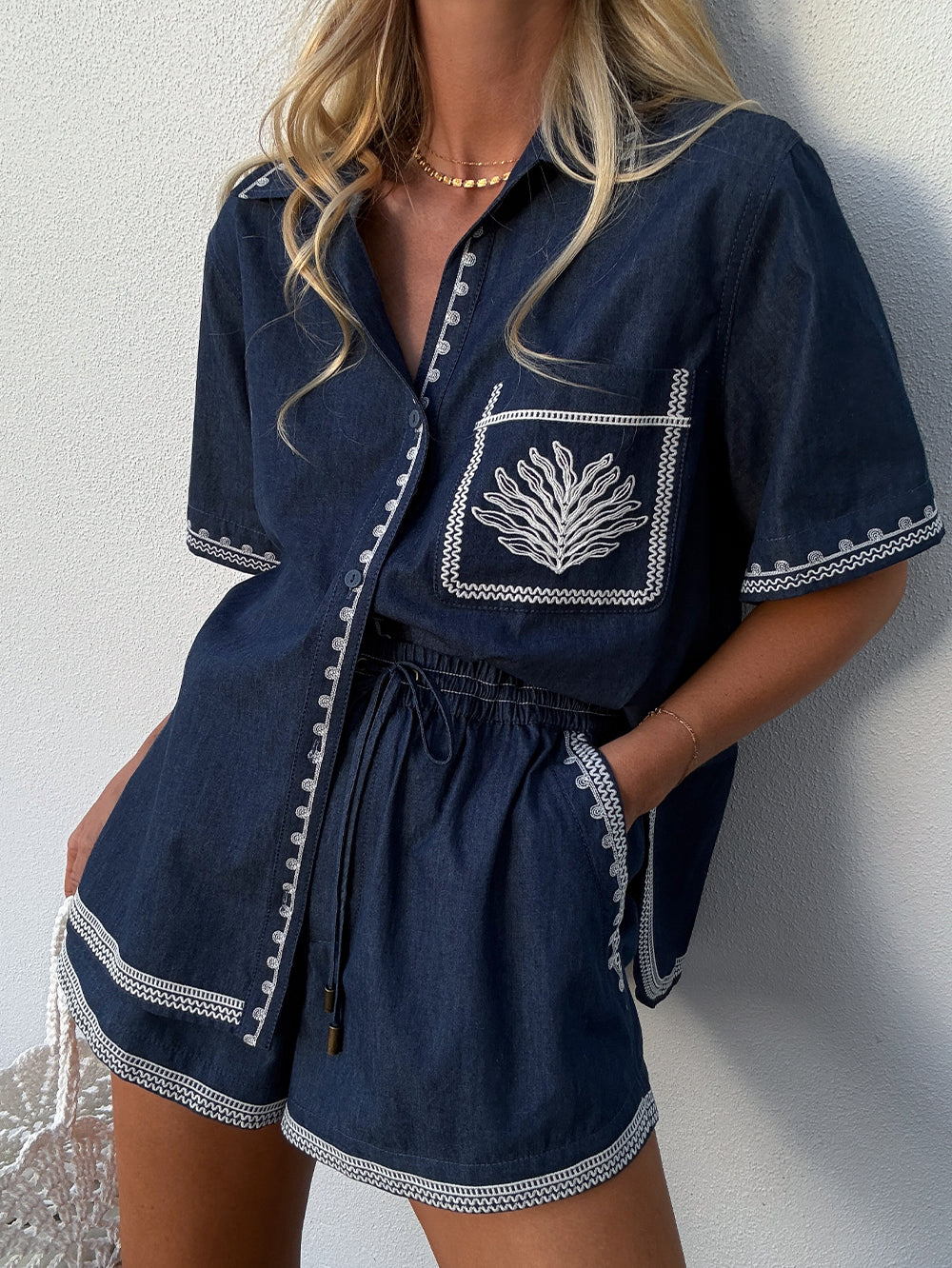 Emile Chambray Shirt Blue