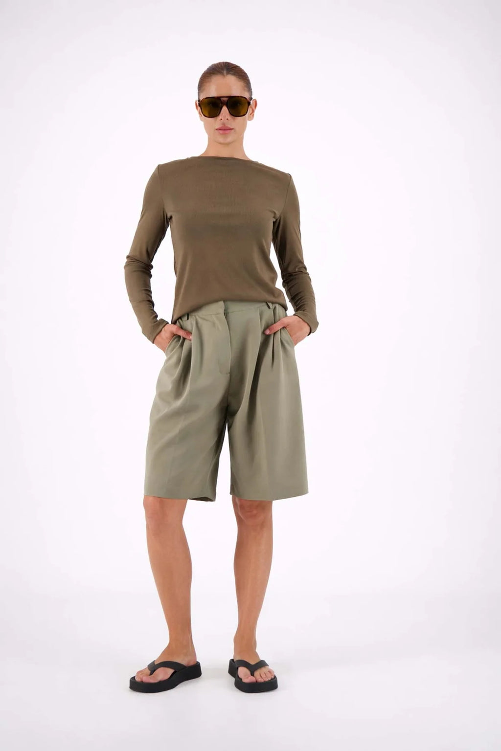 Estelle Bermuda Shorts Sage