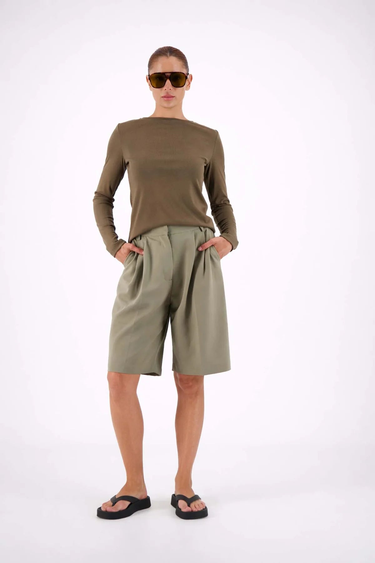 Estelle Bermuda Shorts Sage