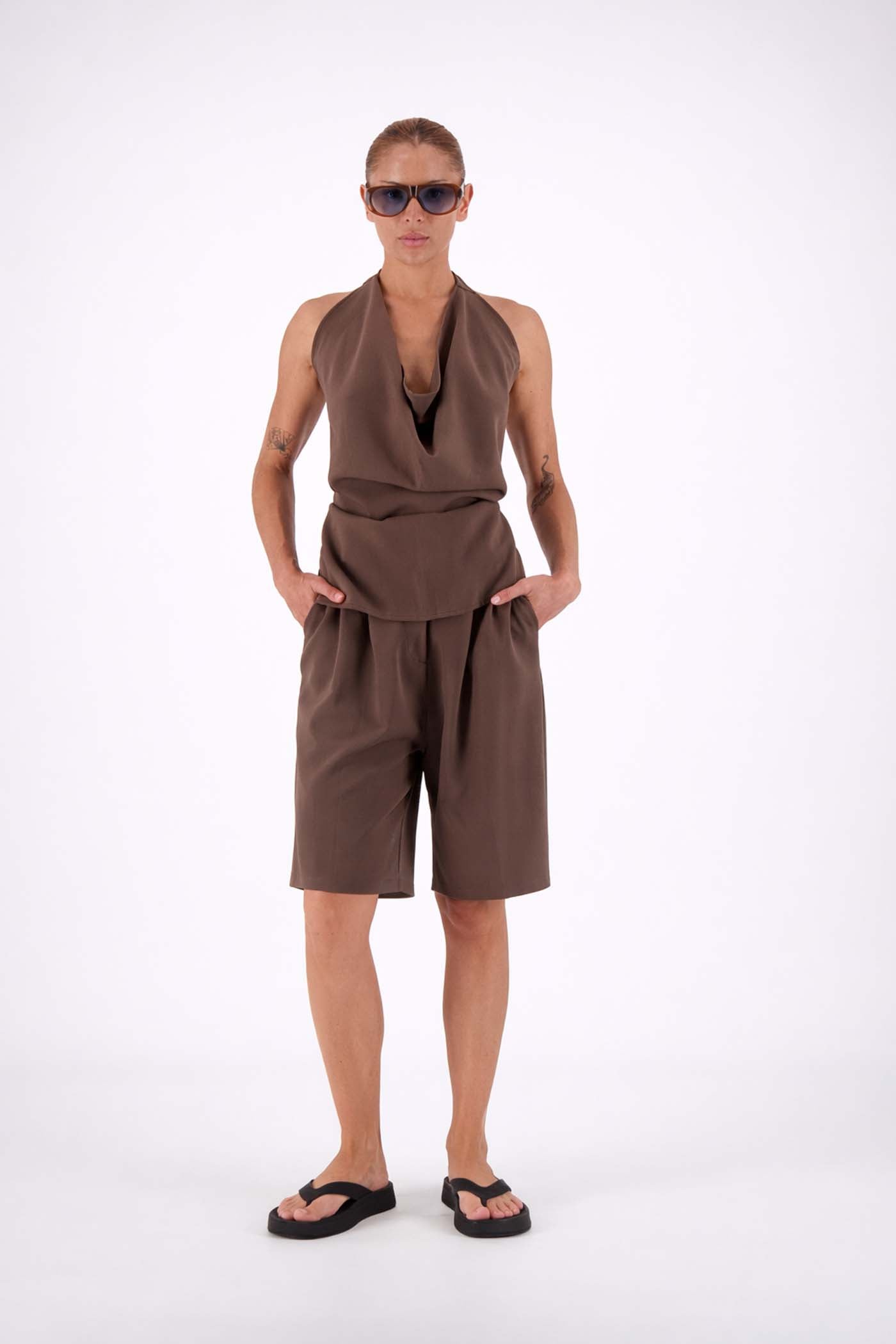Estelle Bermuda Shorts Taupe