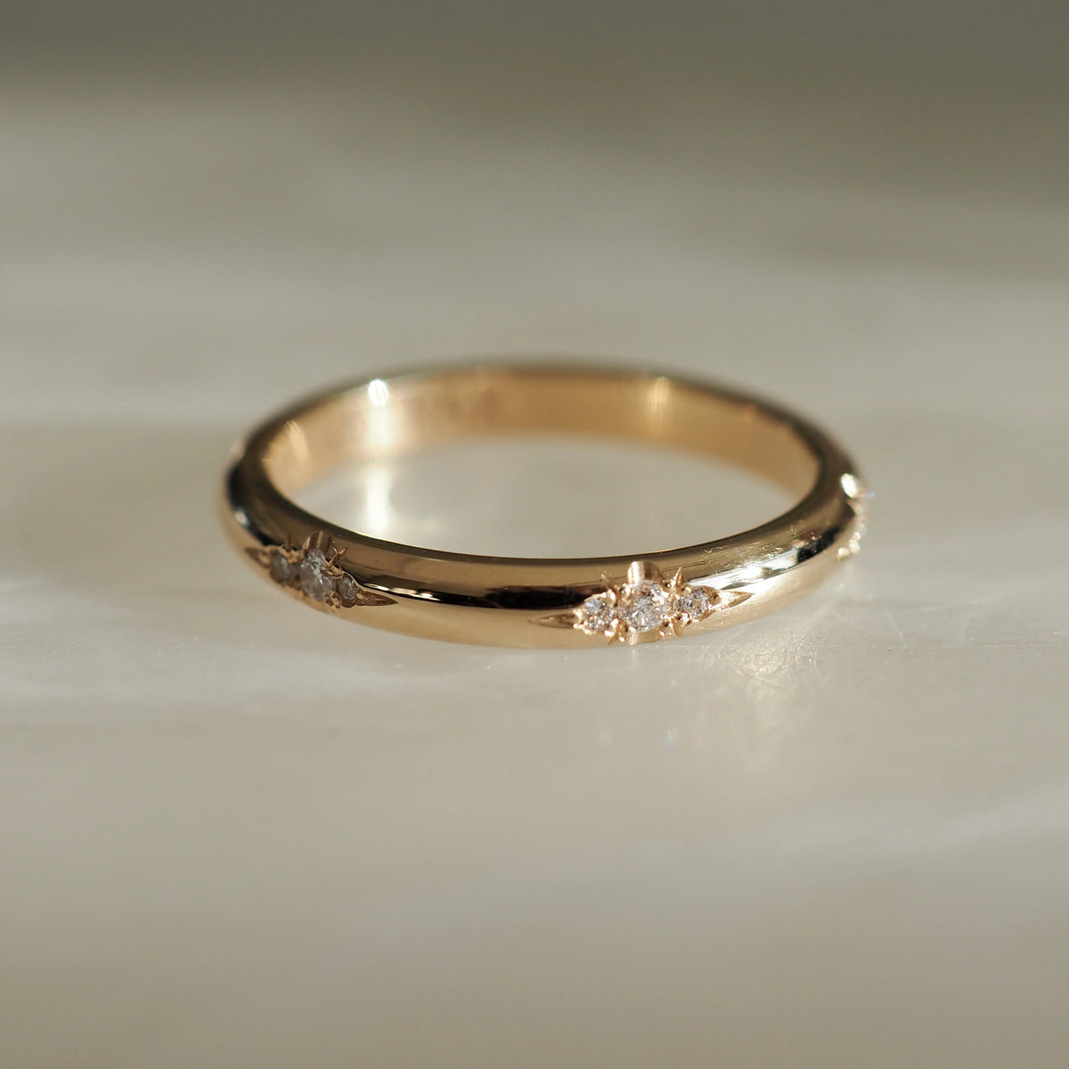Fleur Ring | Diamond Trio Round Ring