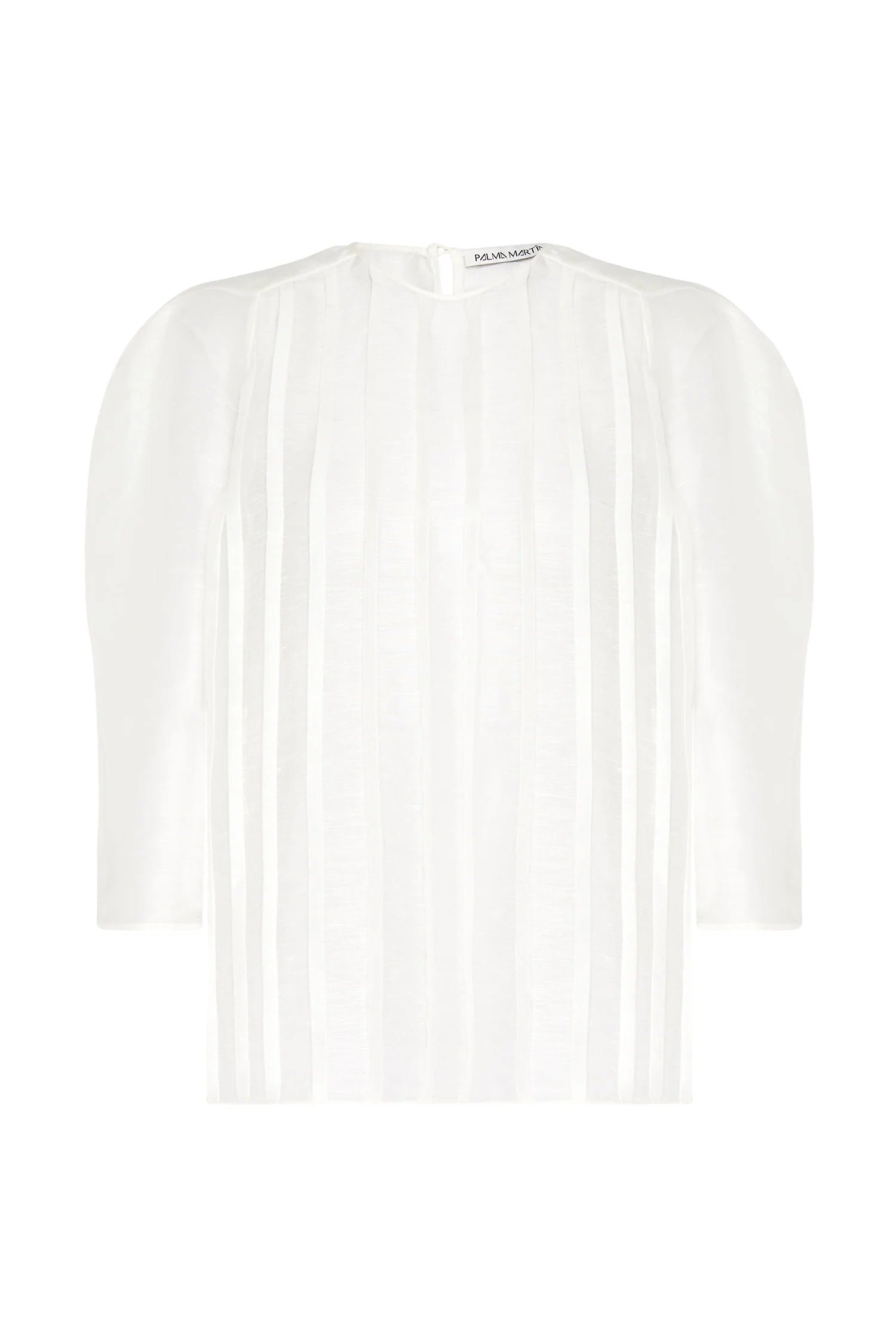 Unsheathed Pleated Blouse Natural