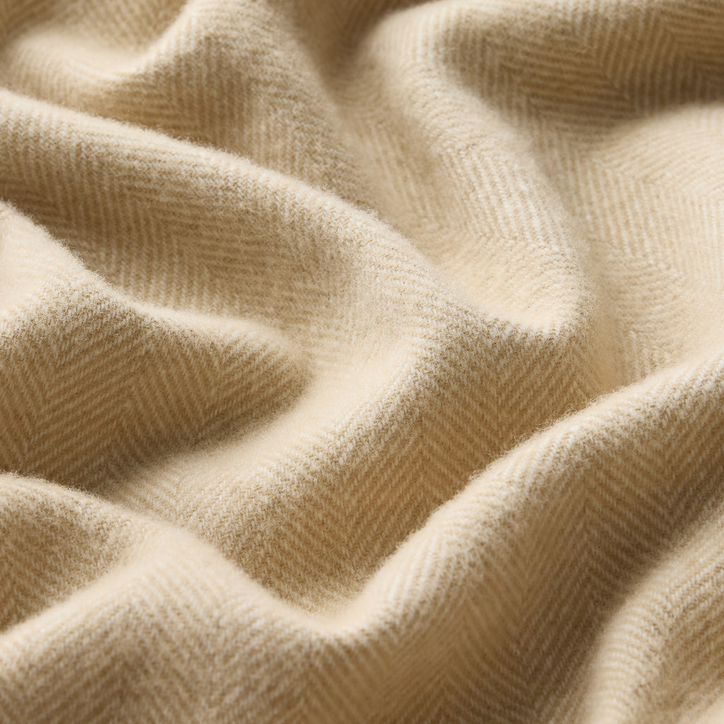 Herringbone Throw Blanket | Sand