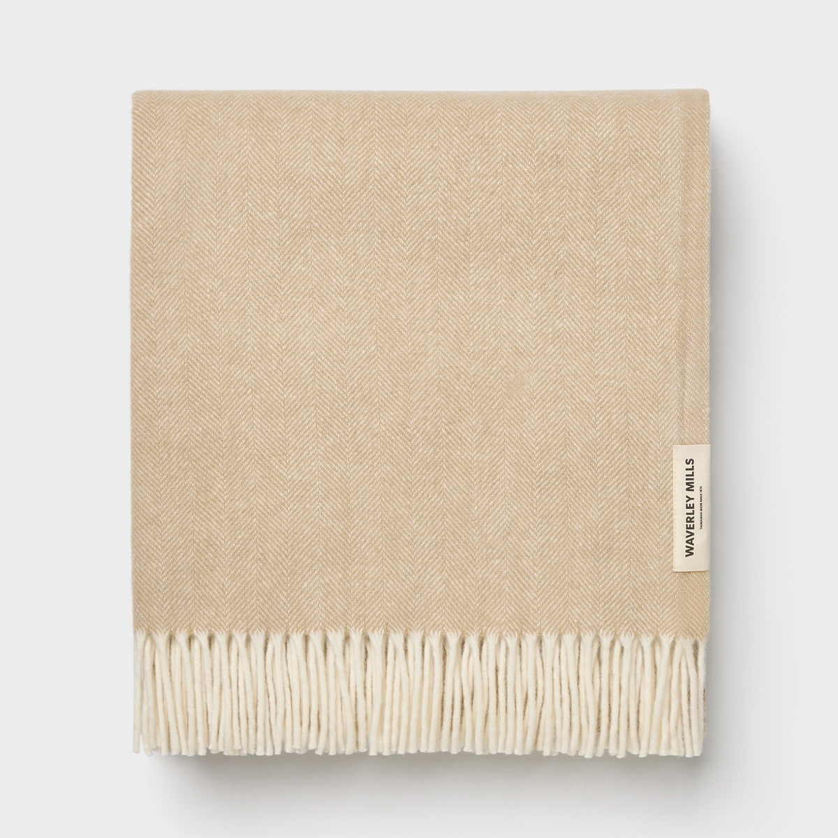 Herringbone Throw Blanket | Sand