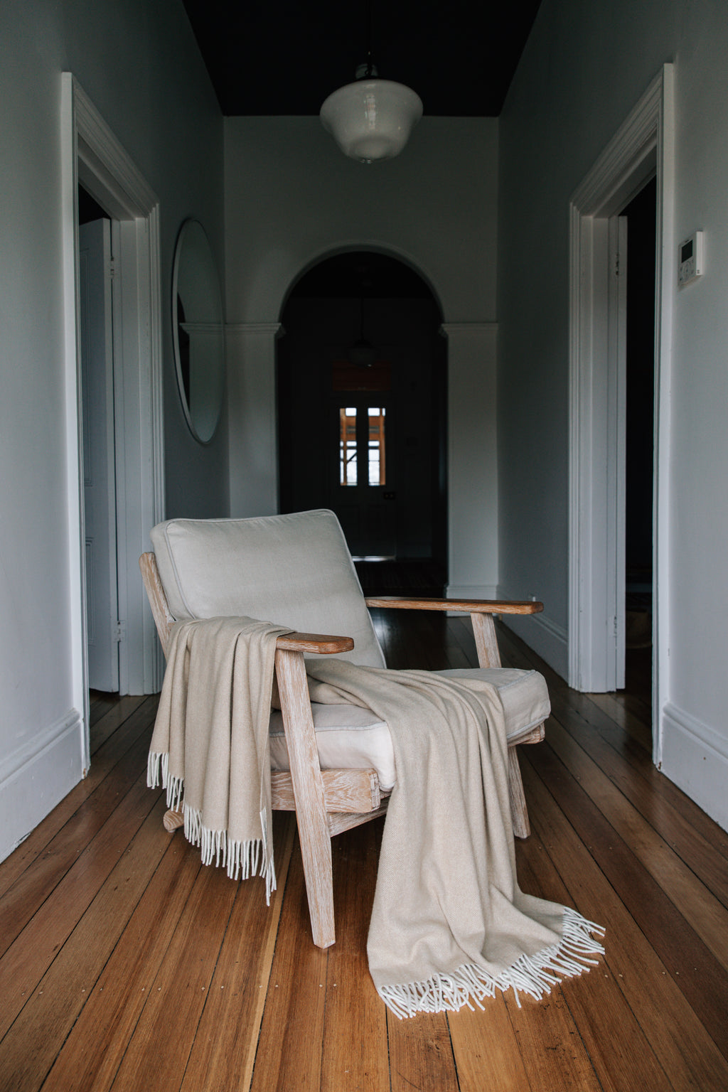 Herringbone Throw Blanket | Sand