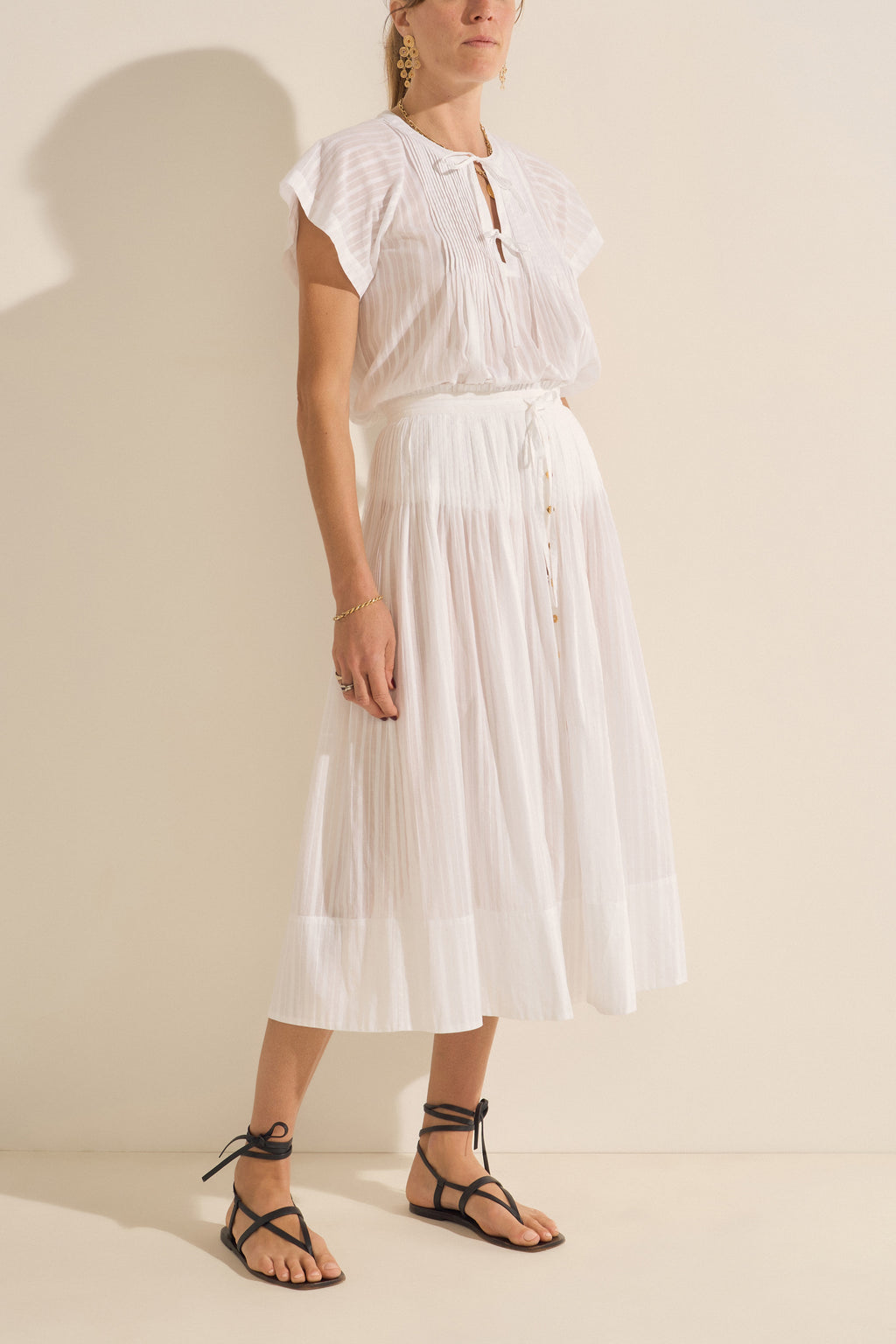 Diana White Voile Skirt