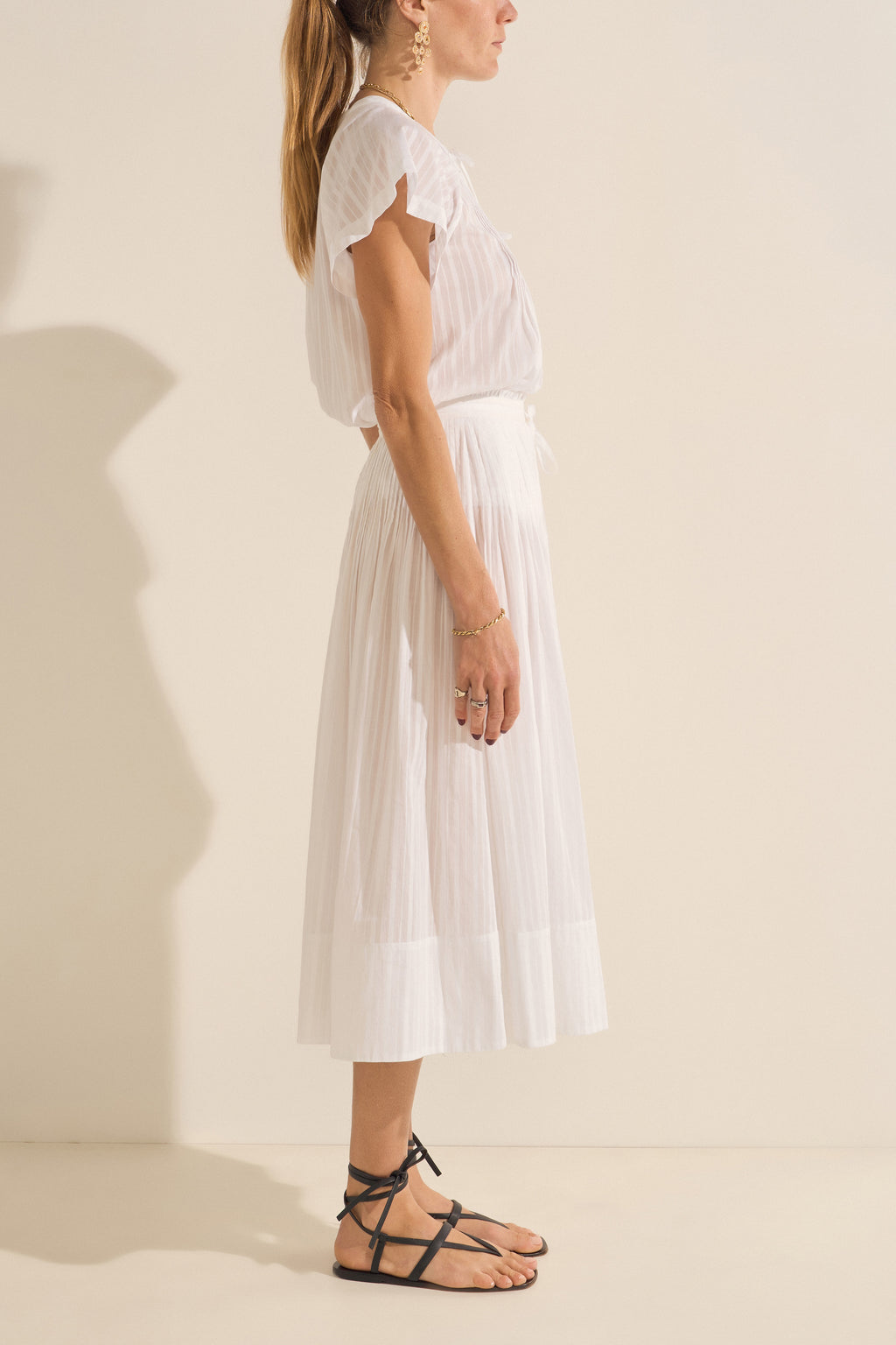 Zeus White Voile Top