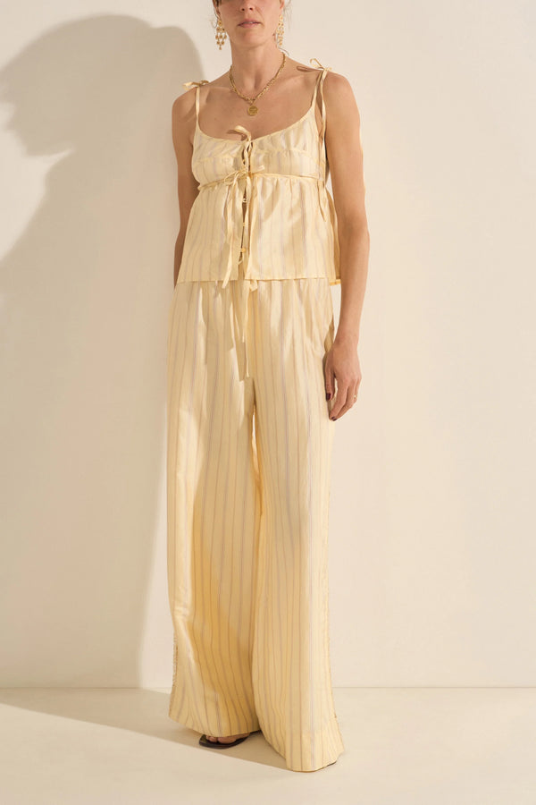 Pellias Killini Stripe Silk Pants