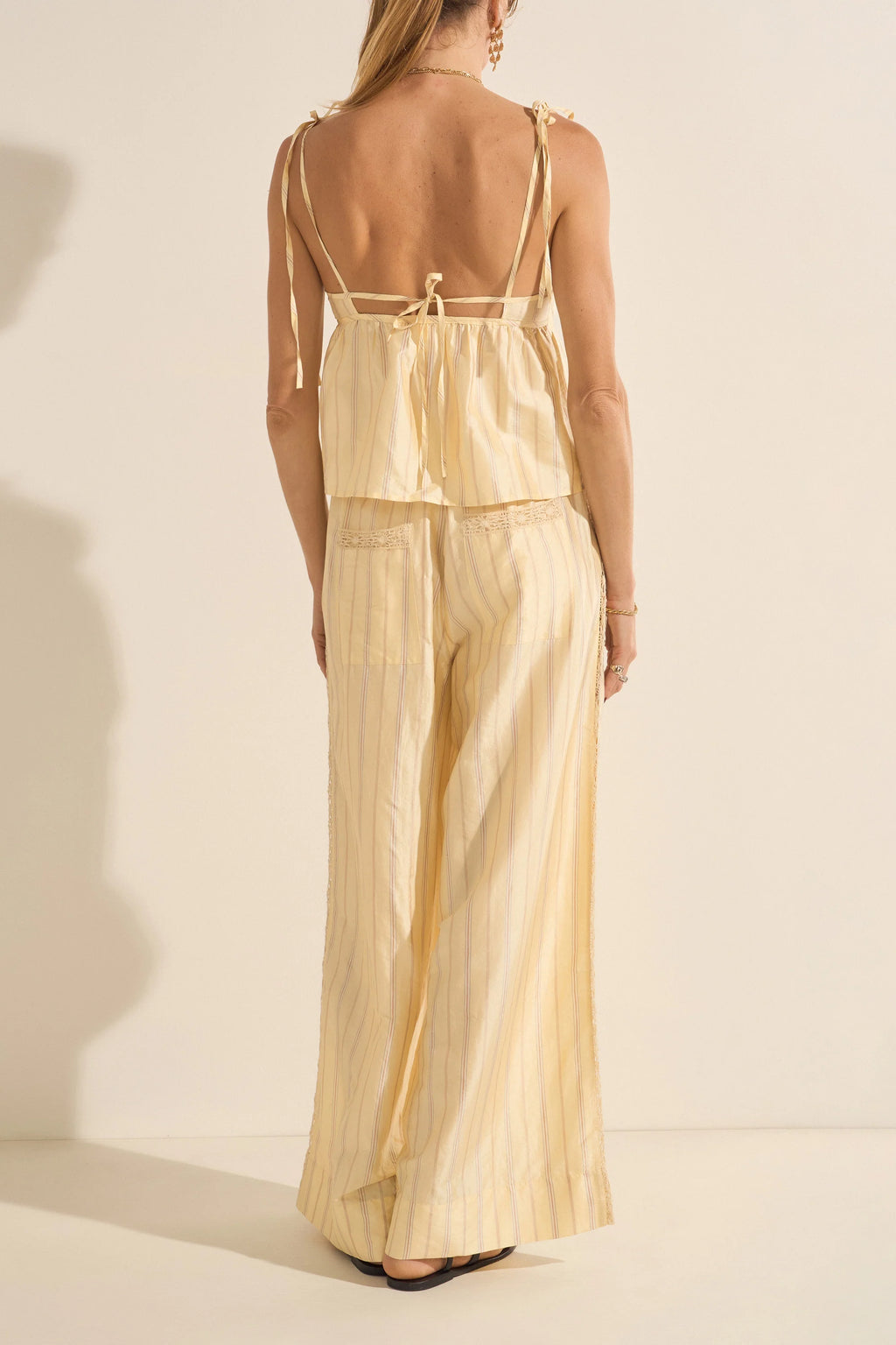 Pellias Killini Stripe Silk Pants