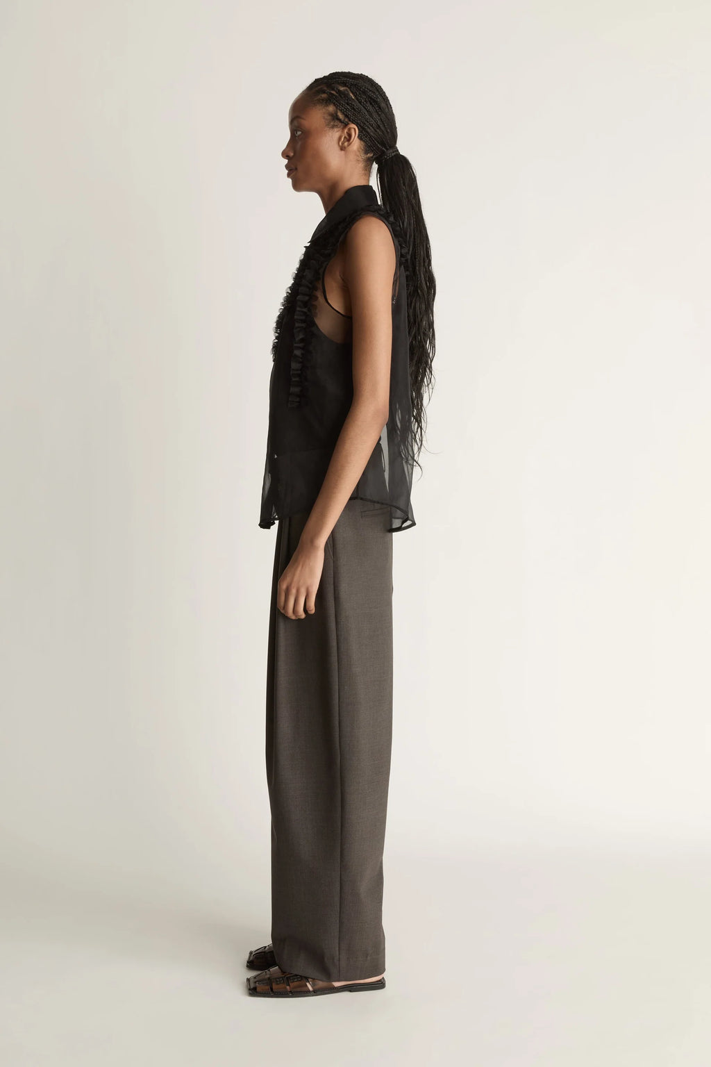 Innes Organza Ruffle Top