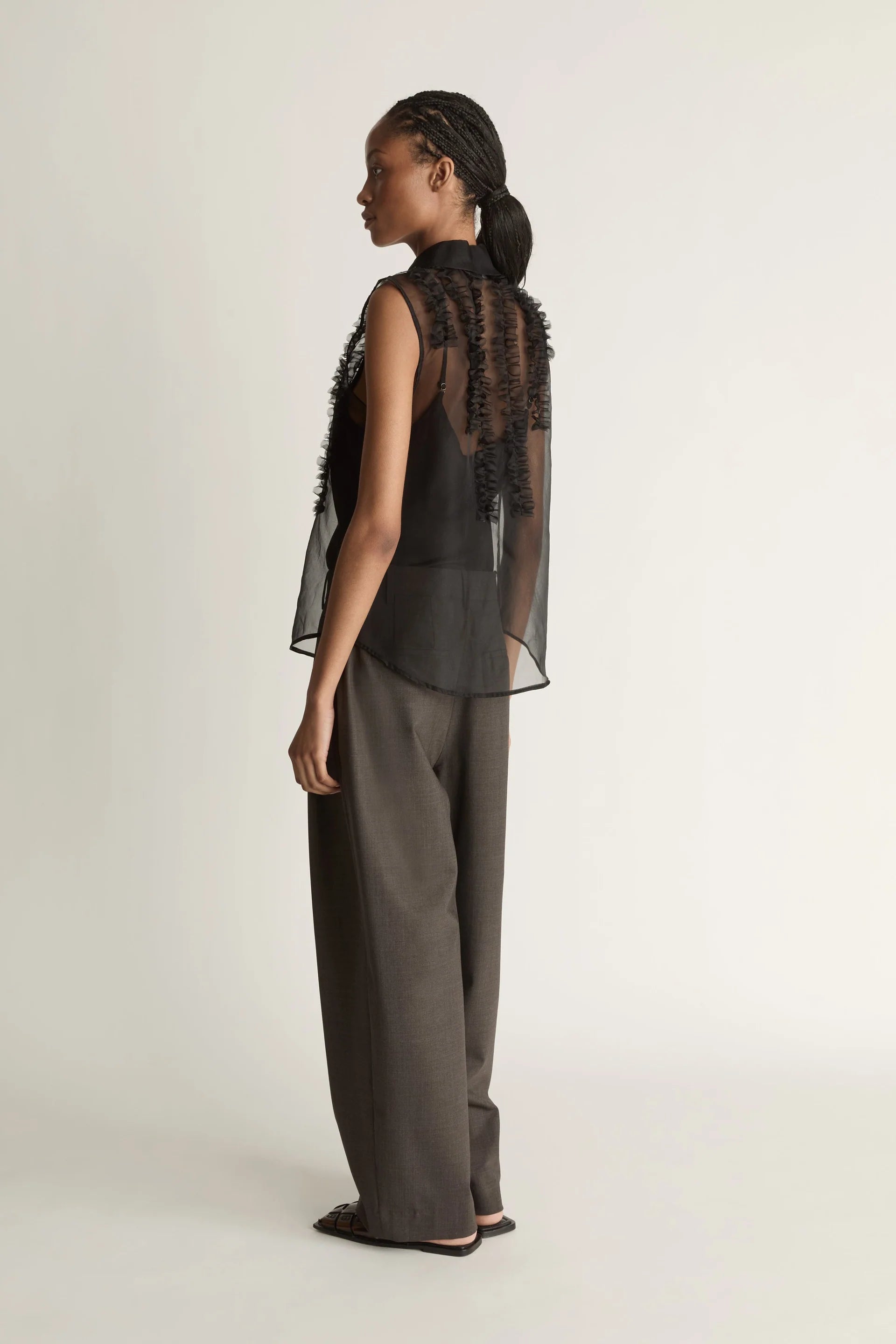 Innes Organza Ruffle Top