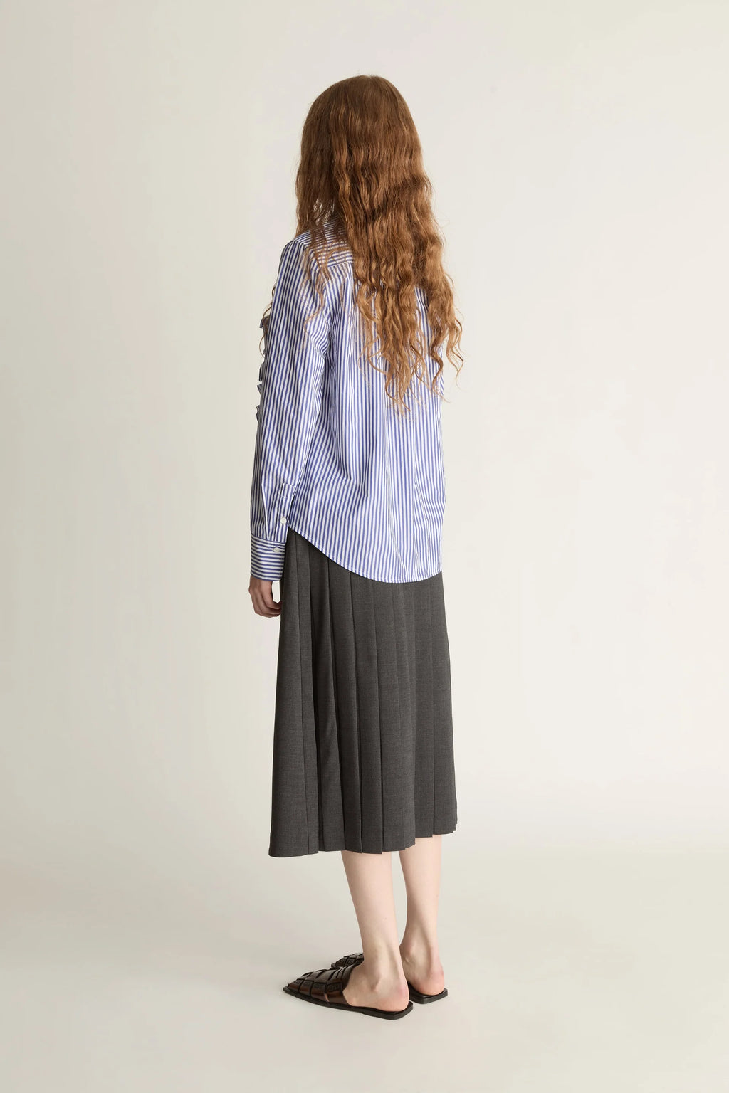 Ivy Stripe Ruffle Shirt
