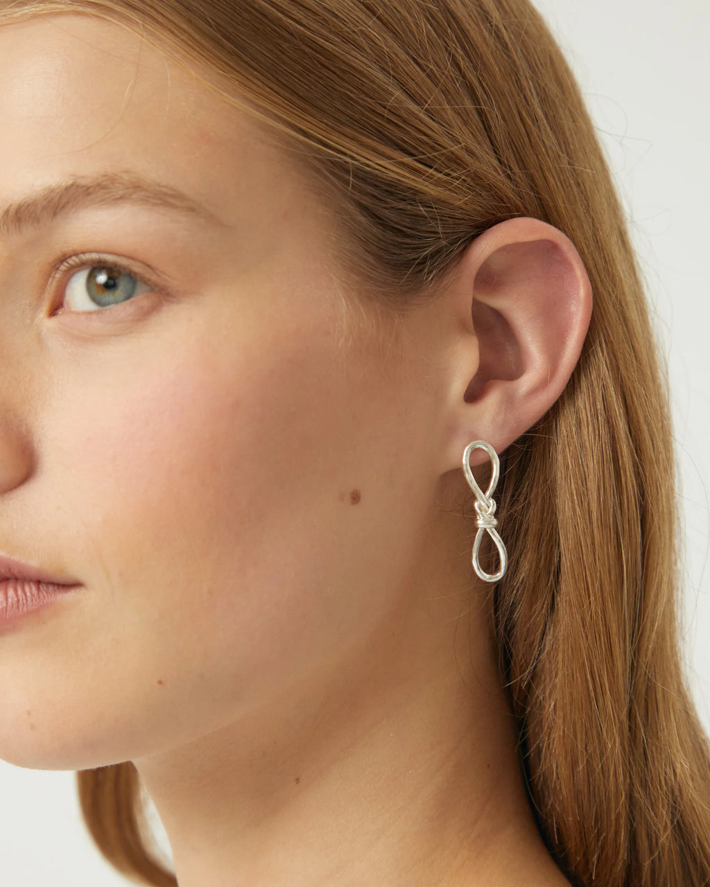 Knotted Mini Earrings Silver
