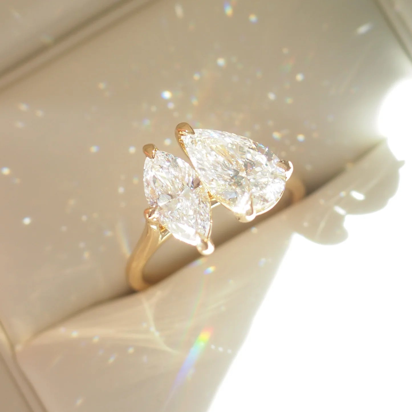 Lea | 2.5ct Pear & Marquise Toi et Moi Lab-Grown Diamond Engagement Ring