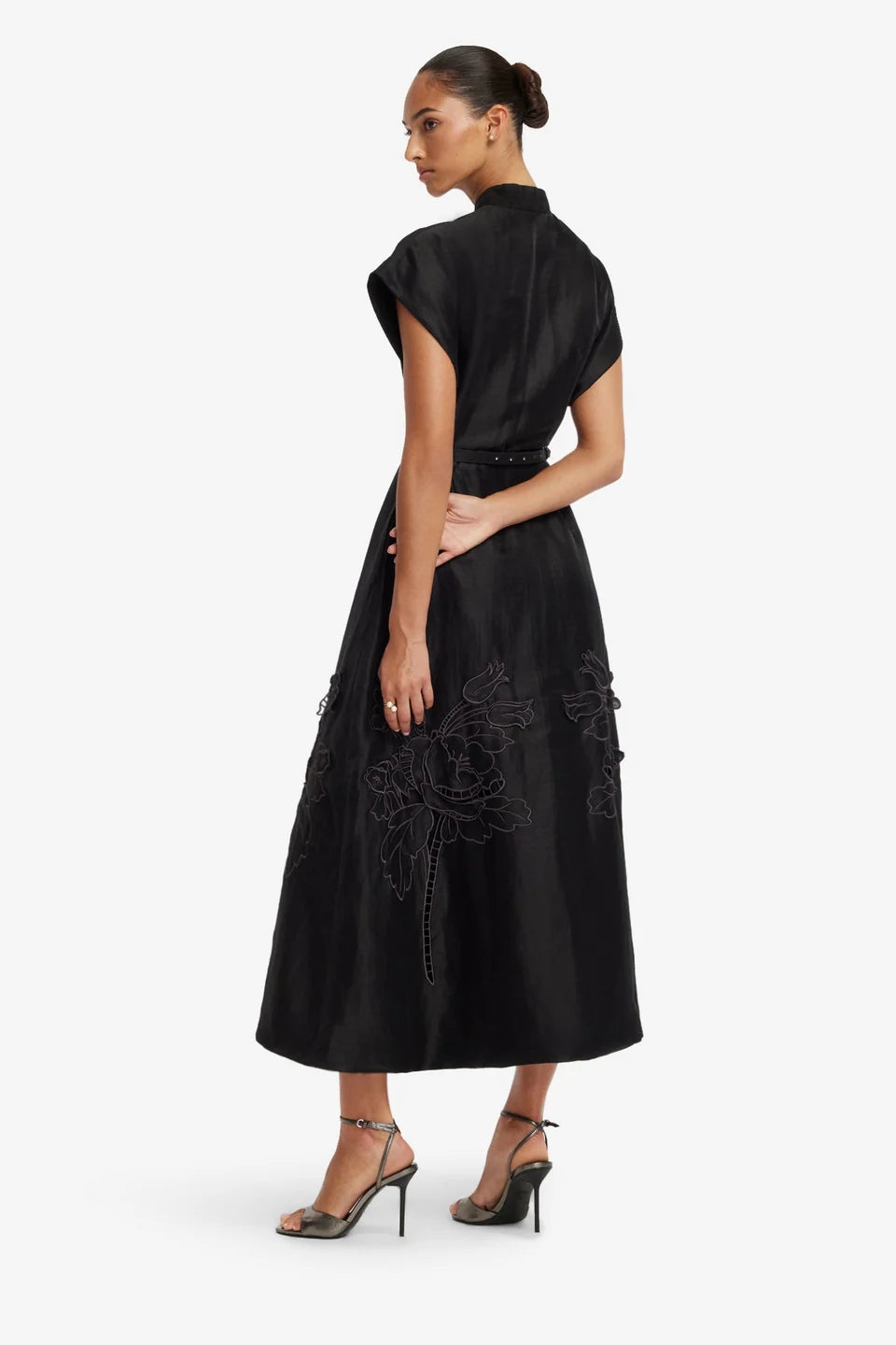 Aubrey Applique Shirt Midi Dress