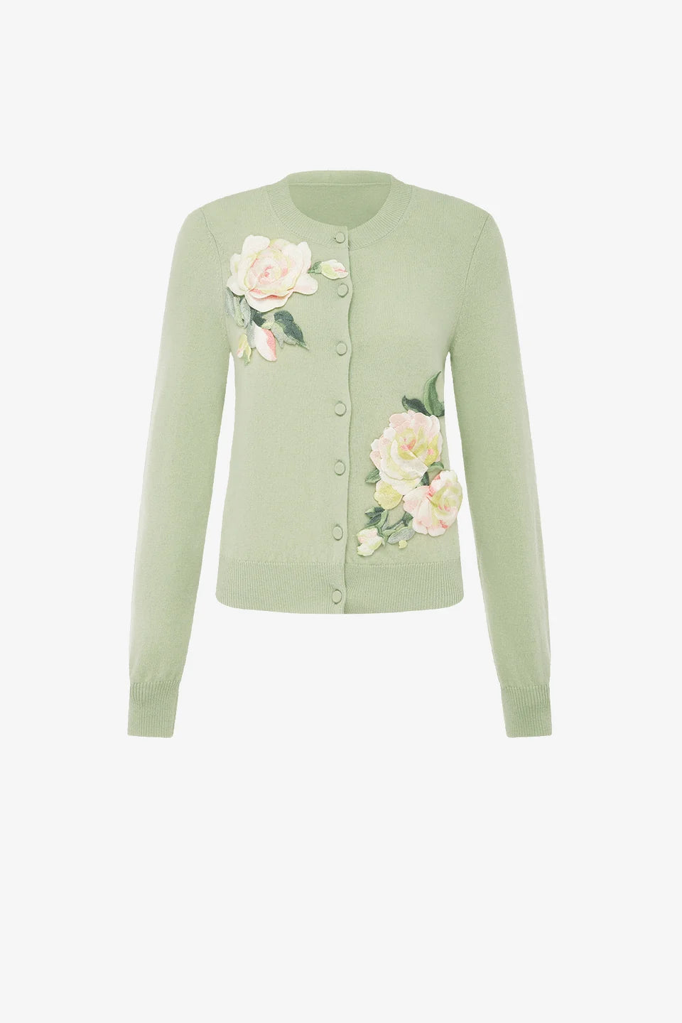 Claire Embroidered Cashmere Blend Cardigan