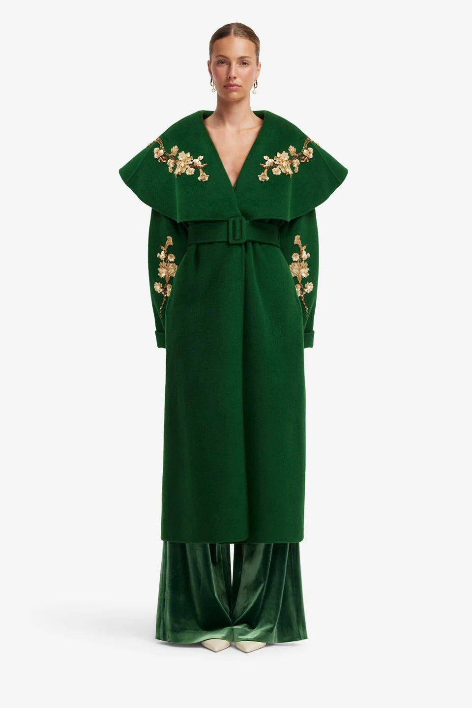 Joan Embellished Wool Coat