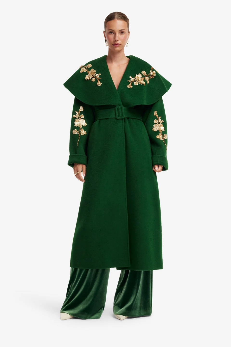 Joan Embellished Wool Coat