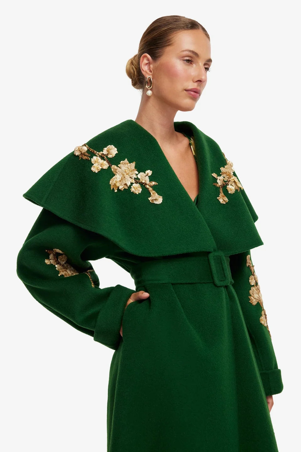 Joan Embellished Wool Coat