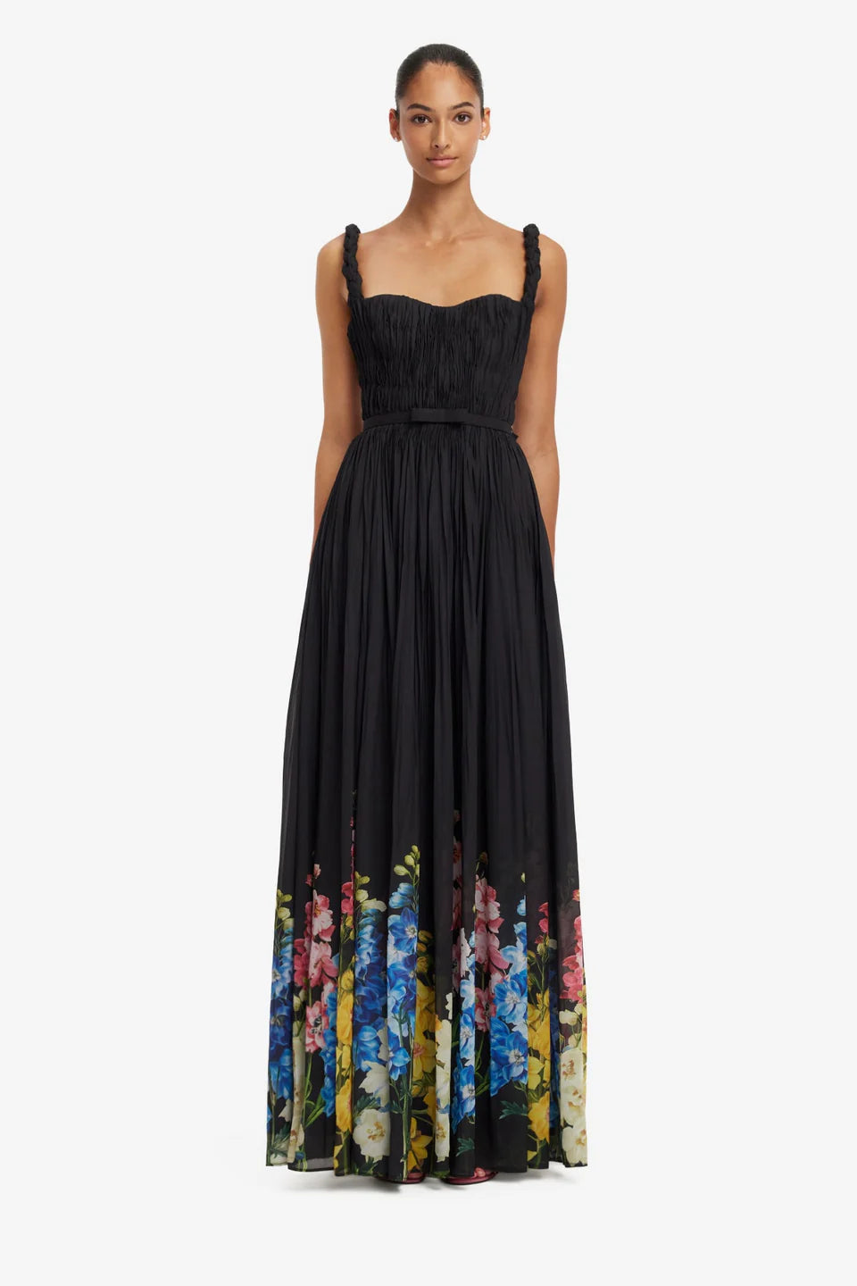 Angelina Ruffled Floor Length Dress