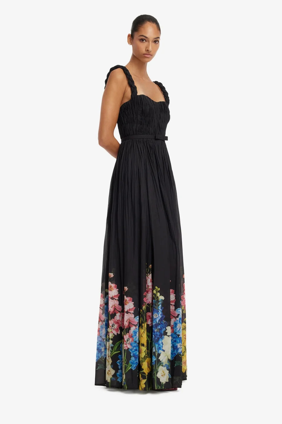 Angelina Ruffled Floor Length Dress
