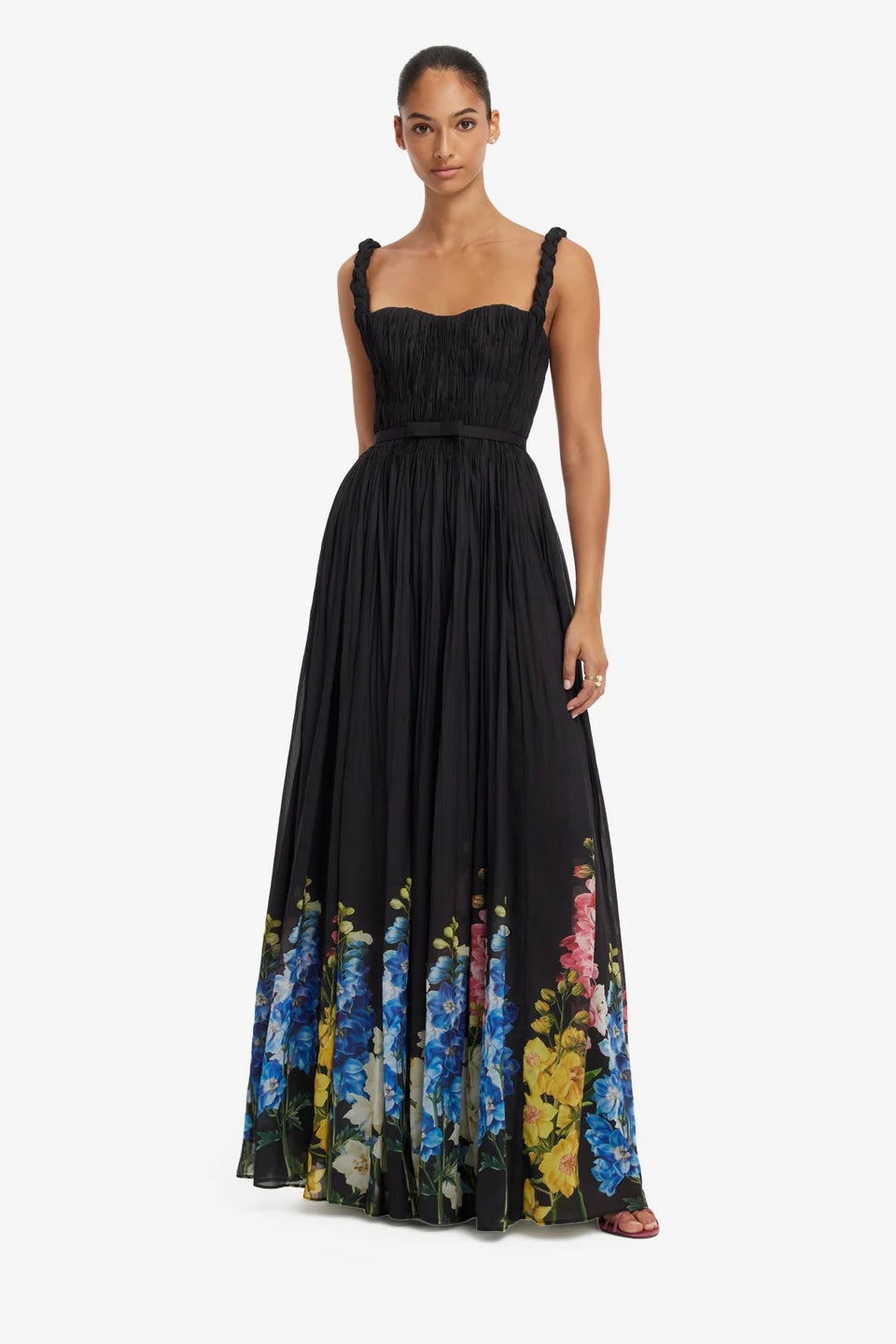 Angelina Ruffled Floor Length Dress