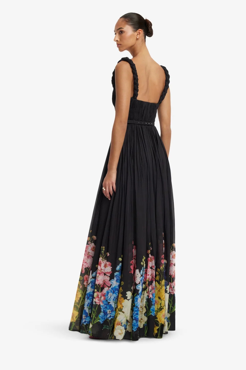 Angelina Ruffled Floor Length Dress
