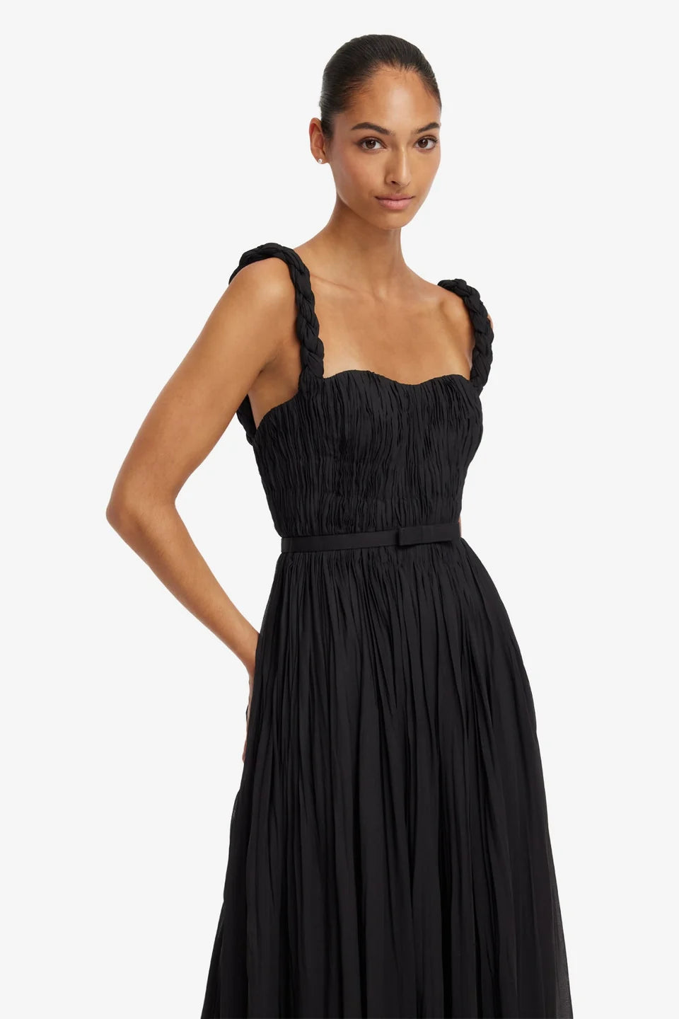 Angelina Ruffled Floor Length Dress