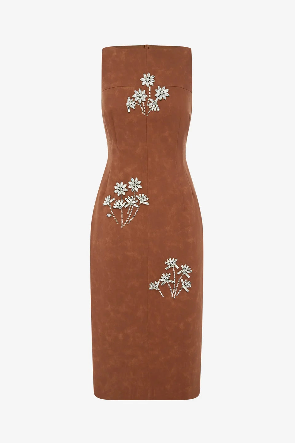 Eleanor Embellished Vegan Suede Midi Dress