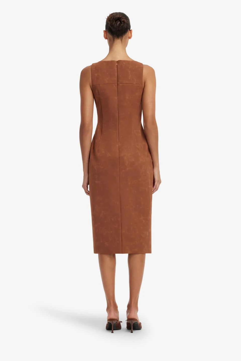 Eleanor Embellished Vegan Suede Midi Dress