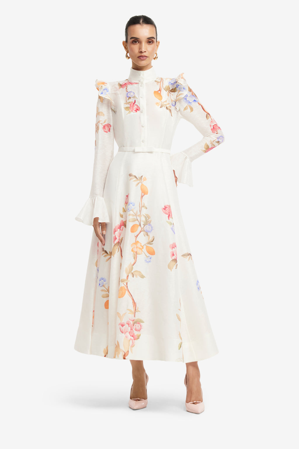Selina Butterfly Sleeve Midi Dress