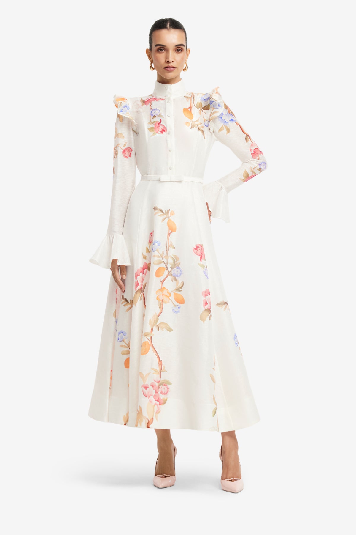 Selina Butterfly Sleeve Midi Dress