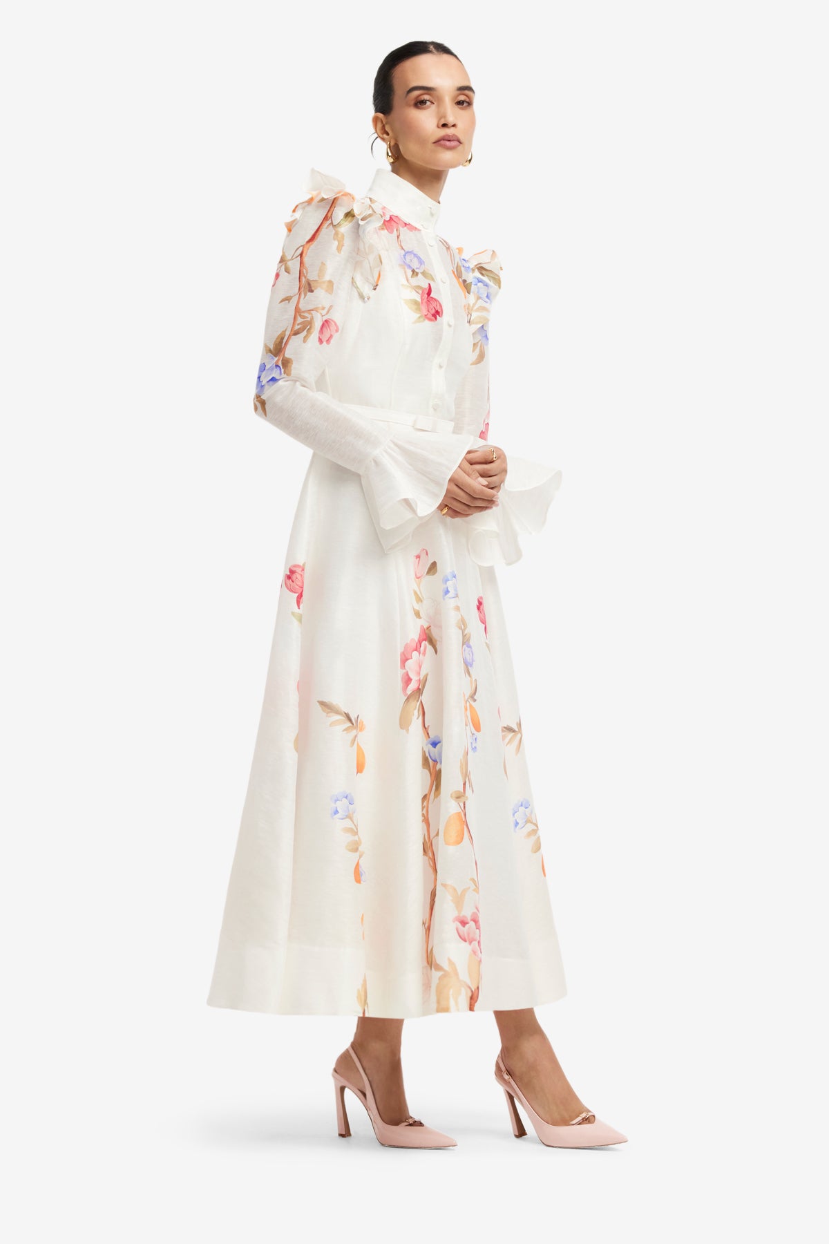 Selina Butterfly Sleeve Midi Dress